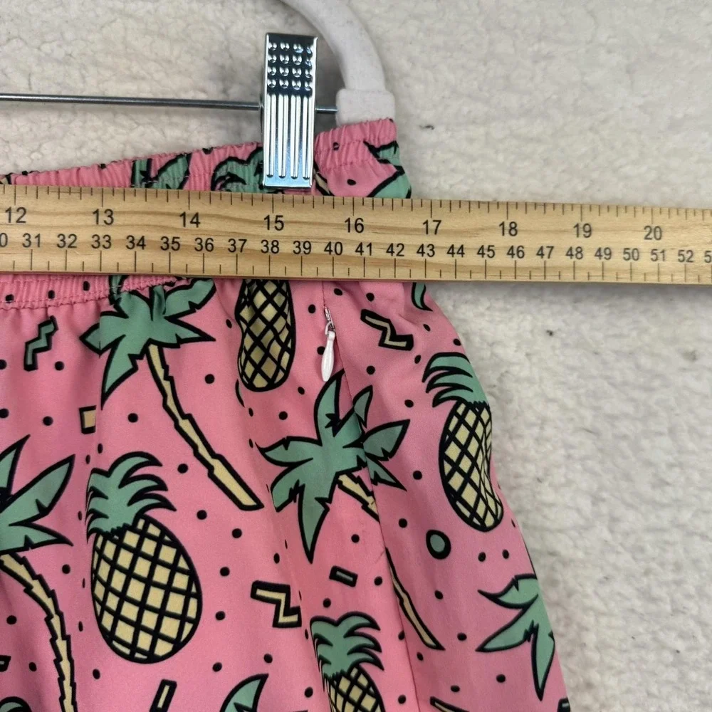 Moamgic Shorts Mens 2XL Pink Pineapple Palm Tree Swim Trunks Mesh‎ Lined Beach